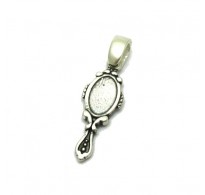 PE001137 Sterling silver pendant solid 925 charm Mirror  EMPRESS